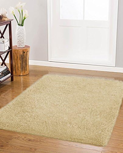 Nothing Beyond Claudia Plush Shag Bath/Ascent Rug Color - Beige, Size - 3 X 5 Feet