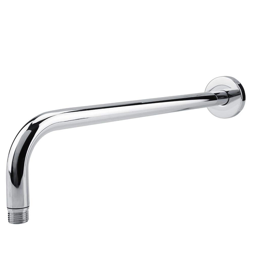 Rain Head Arm Replacement Shower Arm Stainless Steel Flange Set Chrome Shower Arm Rainhead Arm Extension Handle Extra Long Arm for Bathroom for Hotel