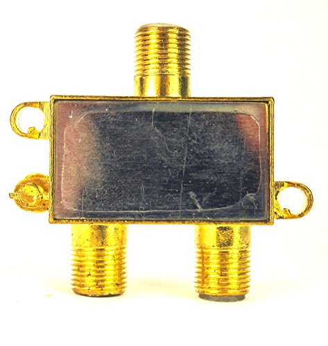 New Coaxial Coax Cable 2 Way Splitter RG59 F TV 75-Ohm UHF/VHF/FM Female