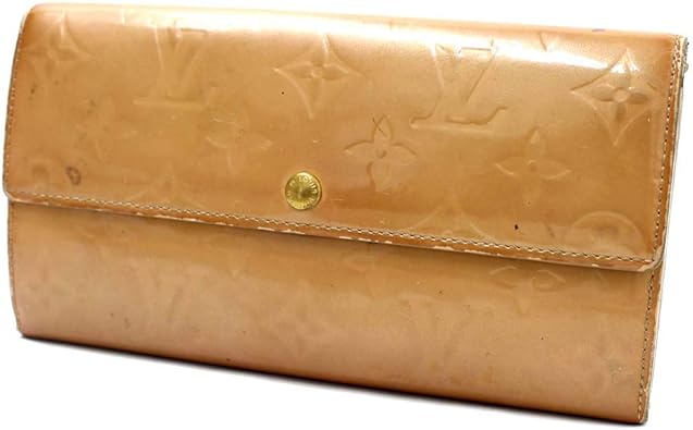 Amazon ルイ ヴィトン Louis Vuitton ポルトフォイユサラ ヴェルニ M 二つ折り財布 ベージュ レディース モノグラムヴェルニ 中古 財布