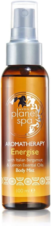 Avon Planet Spa Aromatherapy Energise Body Mist Spray 100ml Bergamot Lemon