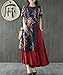 YESNO Women Casual Loose Bohemian Floral Print Dresses Summer Beach Swing Tank Dress with Pockets E01 (E81 Navy Blue, M)