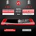 iPhone 8 Plus 7 Plus Screen Protector, Villstar Red Tempered Glass Screen Protector Film Full Coverage for iPhone 8 Plus / 7 Plus 3D 9H Anti Fingerprint Bubble Free (Soft Plastic Edge+Tempered Glass)