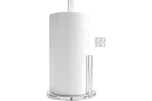 Paper Towel Holder - Transparent 15x15x32cm Paper Towel Stand | Acrylic Tissue Roll Rack Dispenser for Desk Table Apartment N