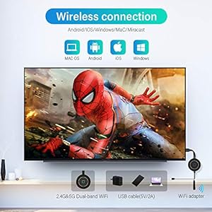 Dongle - Dongle per display wireless, 4 K HDR HDMI con display a specchio e adattatore WiFi compatibile per iPhone/iPad… - immagine 3