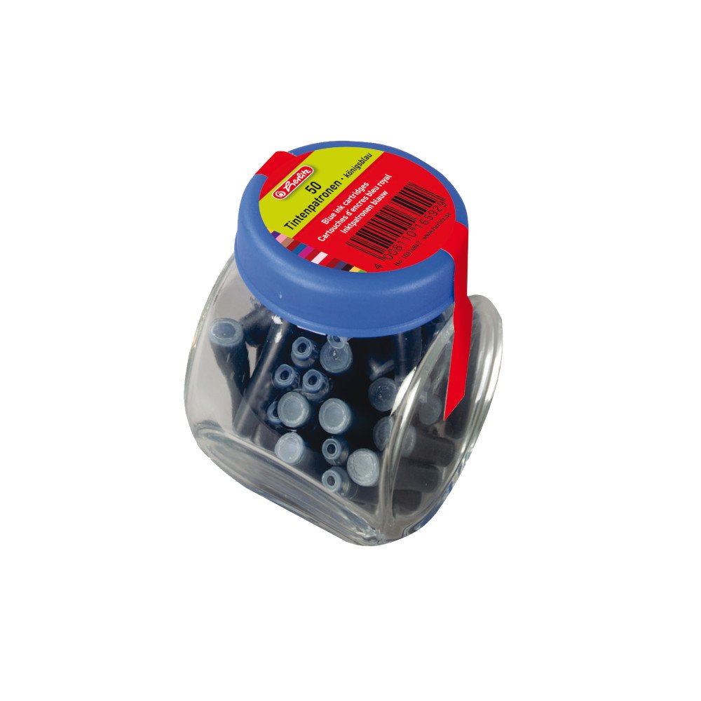 Herlitz 10314847 Ink Cartridges in Glass (Pack of 50)