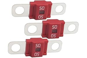 3PCS AMI/Midi Fuse, 50 Amp Fuse, Flat-Style High Current Bolt-on Fuse Links, for Cars, Trucks, Buses, Caravans, Construction 