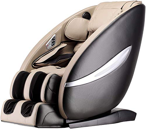 Zero Gravity Full Body Electric Shiatsu Massage Chair Recliner with Built-In Heat Therapy Airbag Massage System Foot Roller Vibrating SL-Track Stretch Audio for Office Home,Black