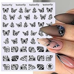 12 Sheets Butterfly Nail Art Stickers Decal 3D