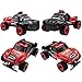 SZJJX RC Cars 1/16 Scale 2WD High Speed Vehicle 15MPH+ 2.4Ghz Radio Remote Control Off Road Racing Monster Crawler Trucks Fast Electric Race Buggy with LED Light and Sound SJ1504 Red
