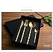 Jinsen Customized Stainless Steel Flatware Set with Fork Spoons Knife Teaspoon for Home Kitchen Restaurant Hotel (Luxury Gold)