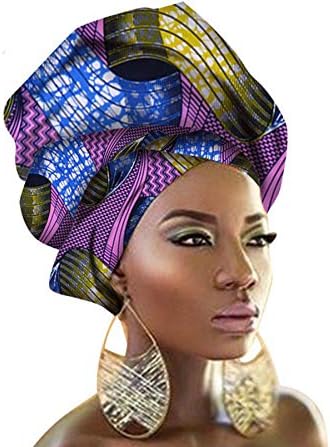 African Traditional Headwrap Scarf Tie, Multi-Color Urban Ladies Hair Accessory Headband Head Scarf (TTJ13)