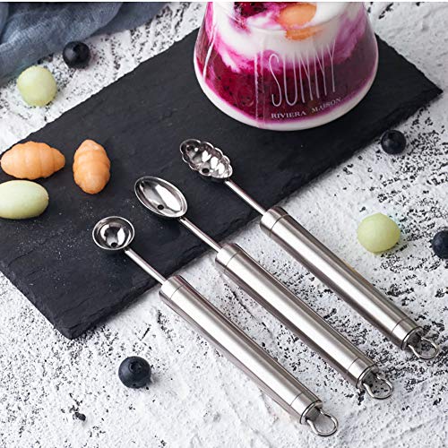 Stainless Steel Melon Ball Scooper, Caterpillar-Shaped Baller, Vegetable Cutter, Fruit Scooper, Funny Kitchen Fruit Tool