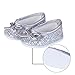 18 Inch Doll Clothes (Silver Sequins Evening Dress with Glittery Silver Bow Flat and Embellished Crown) Fits 18
