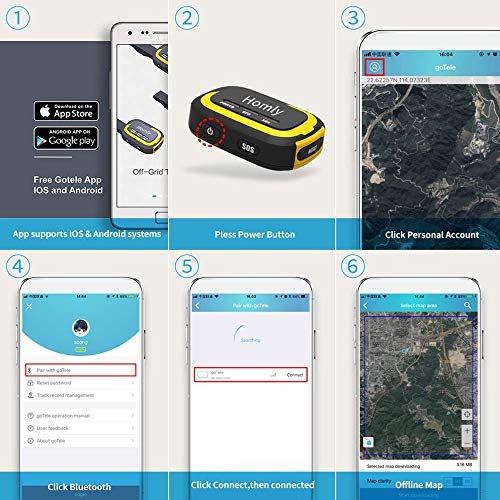 GPS Tracker, No Monthly Fee No Network Required Mini Portable OffGrid