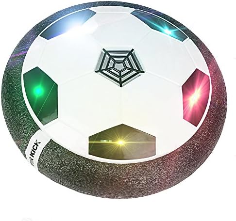 Hover Ball, TLOVII Air Power Soccer Ball Kids Toys Boys Girls Sport Training Football, Indoor or Outdoor Disk with Foam Bumpers and Colorful LED lights