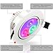 Esbaybulbs Pack of 10 LED Color Changing Recessed Lighting 3W RGB Downlight Ceiling Light with Remote Control
