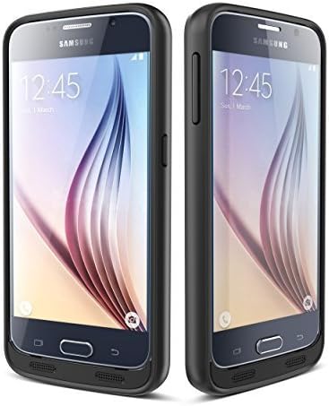 Galaxy S6 Battery Case, New PowerSuit Extended Power Case for Samsung Galaxy S6 [Ultra Slim Power & Protection] SmartIQ Safe-Charge Technology (Matte Black)