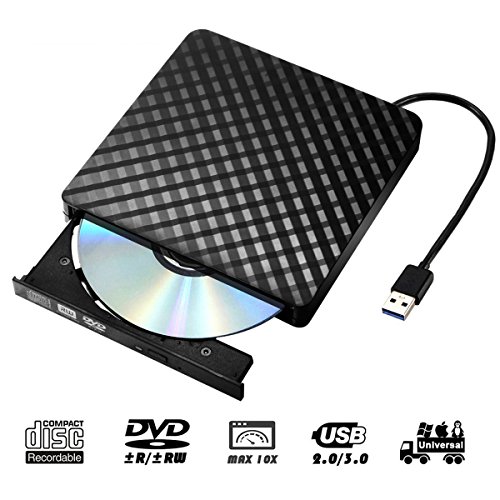 External DVD Drive, VikTck USB 3.0 CD/DVD-RW Drives, Slim High Speed DVD Player Burner for Macbook Air Pro /Air/ iMac and Laptop Desktops Support Windows/ Vista/7/8.1/10, Mac OSX