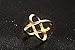 VNOX Stainless Steel Criss Cross Ring,Gold Plated