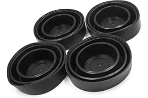 A ABSOPRO Universal 4Pcs Black Rubber Housing Seal Cap Dust Cover for Car LED Headlight Item Replacement