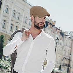 meioro Men's Newsboy Hat Flat Cap Ivy Cotton