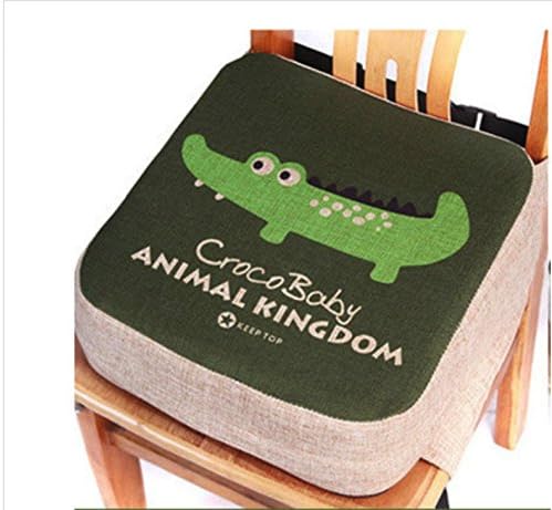 Kids booster seat cushion for dining chair - Portable chair pads with adjustable straps for toddler children