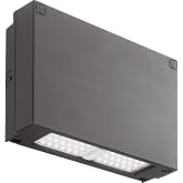 Lithonia Lighting 11.1" LED Wall Pack Outdoor Light Fixture, Building Wall Light, 4000K Cool White, MVOLT 120-277V, IP66, Bronze (WPX1 LED P2 40K MVOLT DDBXD M4)