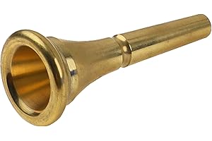 1Pcs Yootones French Horn Mouthpiece Standard Horn Mouthpiece Compatible with French Horn Replacement Accessory (Gold)