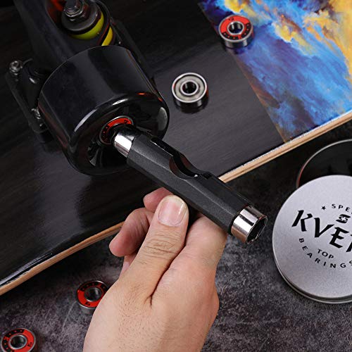 KVENI Premium Skateboard Bearings, 608-2rs Ceramic Ball Bearing - Pro Longboard Bearings for Quad Skate, Inline Rollerblades, Scooters, Spinners, ABEC, 8 Pack (Red)