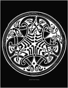 Black Paper Notes Celtic Ornamental Circle Black Pages