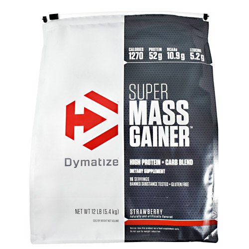 Dymatize Nutrition Super Mass Gainer, Strawberry , 12-Pound