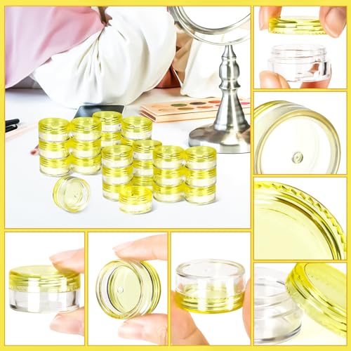 MotBach 100 Pcs 5g Empty Plastic Containers with