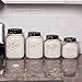 White Ceramic Mason Jar Canister Set (Set of 4) by ZallZo