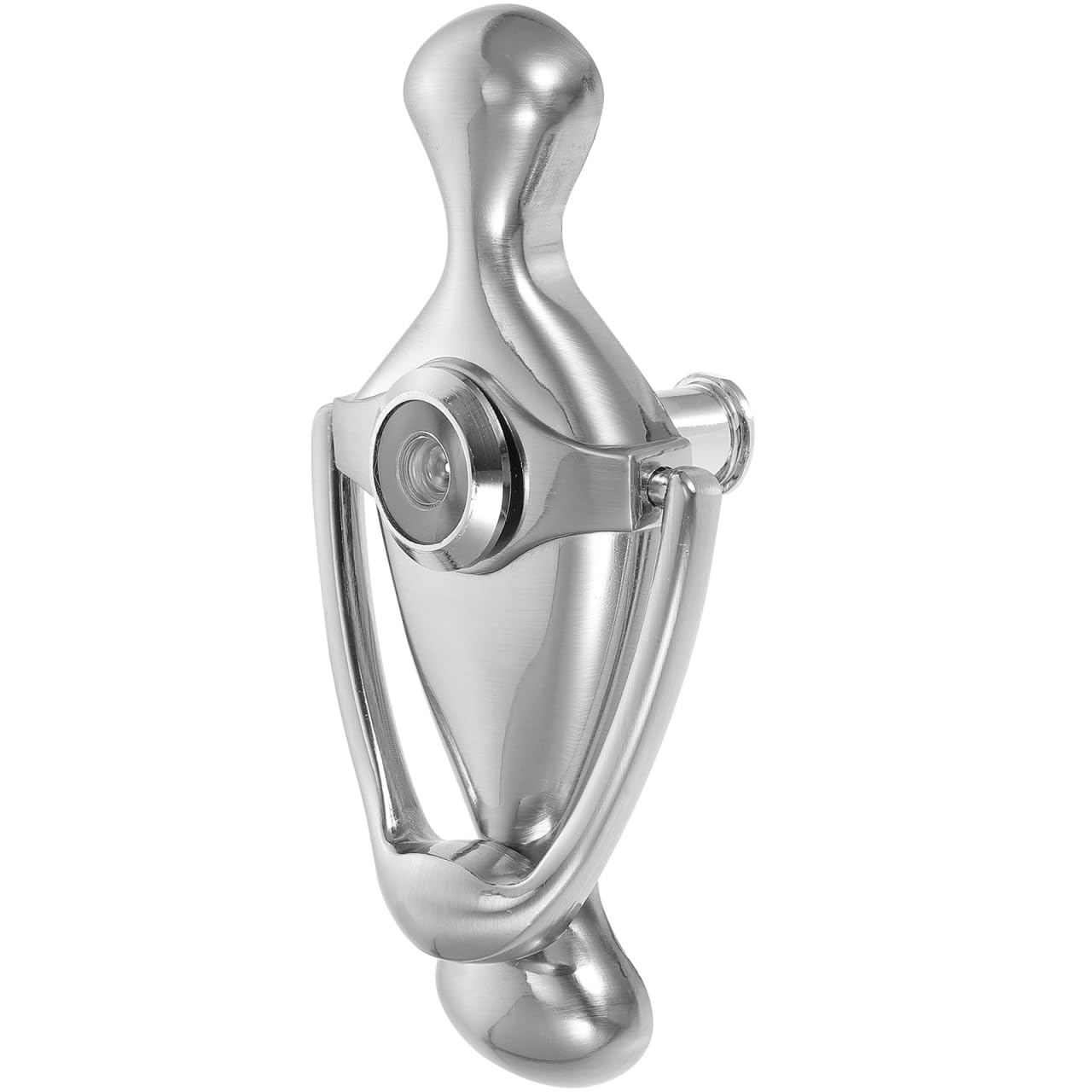 SEWOART Zinc Alloy Door Knocker with Peephole Front Door Viewer Security Knocker Ergonomic Design Easy Installation for Home Entrance