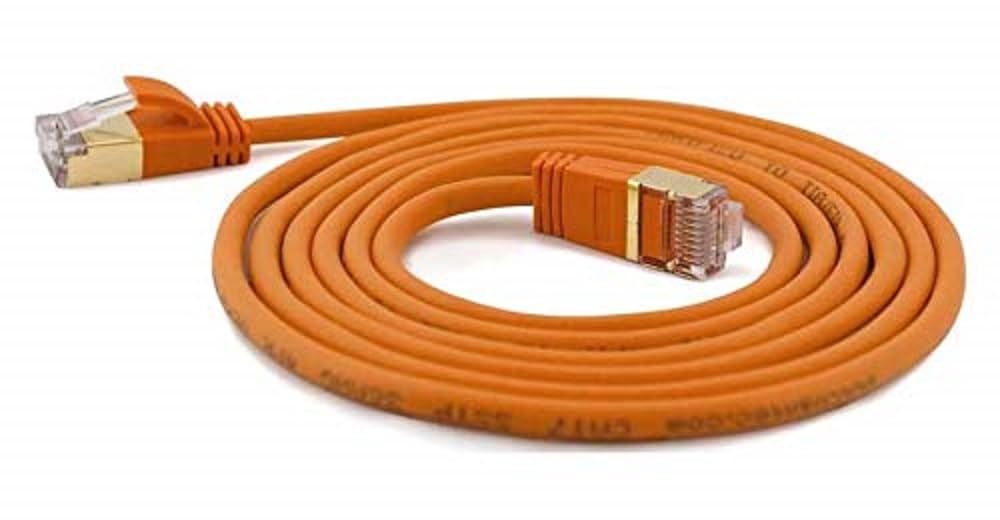 wantecWire 7144 Ultra Slim Ethernet Patch Cable Orange