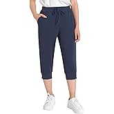 Weintee Women's Petite Capris Capri Joggers with Pockets