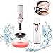 Makeup Brush Cleaner - 360 Rotation Electric Makeup Brushes Cleaner and Dryer, Fit for All Size Makeup Brushes - Remove Cosmetic Residue, Oil and Impurities from Brushes - White (White)