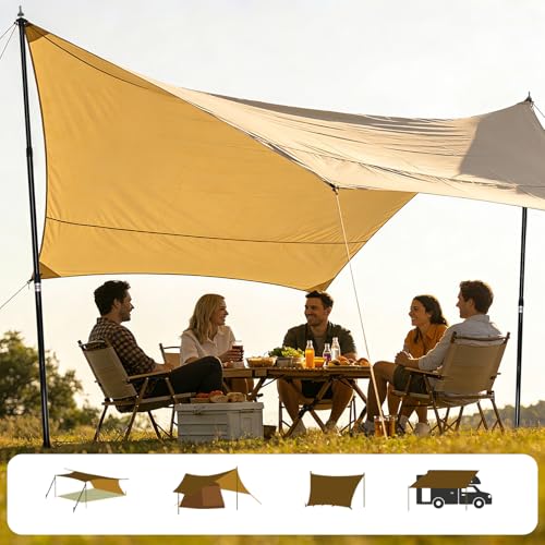 JAICOM Set of 2 – 4 Aluminium Telescopic Awning Rods Extendable Adjustable 95-230cm Suitable for Camping, Tent, Tarpaulin, Canopy, Beach