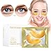 FreshMe 24K Gold Collagen Under Eye Patch for Women and Men - 20 Pairs Gel Eye Treatment Mask for Eyes Puffiness Anti Aging Removing Bags Deep Hydration Relieve Dark Circles