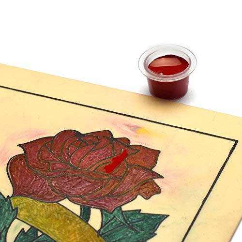 Tattoo Ink Caps, ATOMUS 300pcs 1000pcs Mixed Tattoo Ink Cups #9 Small #12 Medium #15 Large Plastic Tattoo Microblading Pigment Ink Cups Caps Holder (300pcs) - Thumbnail 4
