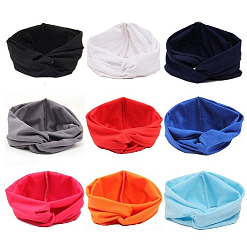 image for Women Headwear ,kaifongfu Cross Sport Yoga Cloth Headband Turban Heads