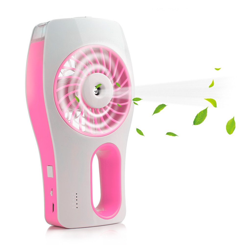 iEGrow Mini Standventilator mit Kühlung, USB Hand- Wiederaufladbare