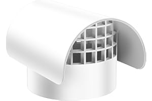 BGHDAS 4" Radon Vent Cap for Schedule 40, 4 inch PVC Vent Cap, 76002 Roof Vent Cover, for Radon Fan Pipe/Flue Pipe/Roof Pipe, Protects Radon Fan Motor and Pipe, Protects from Rain, Snow, Leaves and Animals