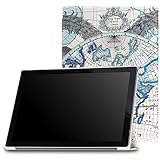 MoKo Google Pixel C Case - Slim Lightweight Smart-shell Stand Cover Case with Auto Wake / Sleep for Google Pixel C 10.2 Inch 2015 Tablet, Map F