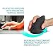 2.4G Wireless Vertical Ergonomic Optical Mouse, 800/1200 /1600DPI, 5 Buttons, Mouse Pad Included, Perfect for Digital Warriors, Prevents Carpal Tunnel Syndrome - Black