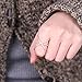 Redbarry Trendy Cross X Shaped Mid Finger Rings with Tiny CZ Paved in 18k Rose Gold Plated, Size 8