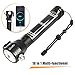 Otdair Solar/Rechargeable LED Flashlight, Multi Function Ultra Bright Flashlight, Emergency Strobe Light, USB-C Rechargeable, Survival Gear and Supplies, 5 Modes for Outdoor, Camping, Hiking