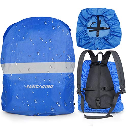 FANCYWING Waterproof Backpack Rain Cover with Reflective Strap, Upgraded 10-90L Non-Slip Rainproof Backpack Cover for Hiking, Camping, Hunting, Rain Cycling, Blue, Small - Thumbnail 7