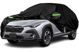 LTDNB Waterproof Car Covers Compatible with 2013-2023 Subaru Crosstrek/XV, All Weather Custom-fit Car Cover with Zipper Door for Rain Snowproof UV Windproof Protection